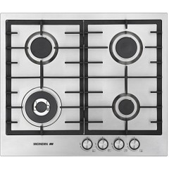 Mondin FM61SG03M2XS + FB604VTGLX Φούρνος Υγραερίου άνω Πάγκου 64lt με Εστίες Υγραερίου Π59.5εκ. Inox